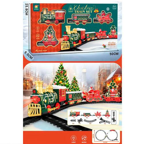 Дитяча залізниця Fun Game 699-66A Новорічний ЖД локомотив з залізничним полотном до 91 см зі звуком та світлом (2765608995) - фото 2 Дитяча залізниця Fun Game 699-66A Новорічний ЖД локомотив з залізничним полотном до 91 см зі звуком та світлом (2765608995) - фото 2