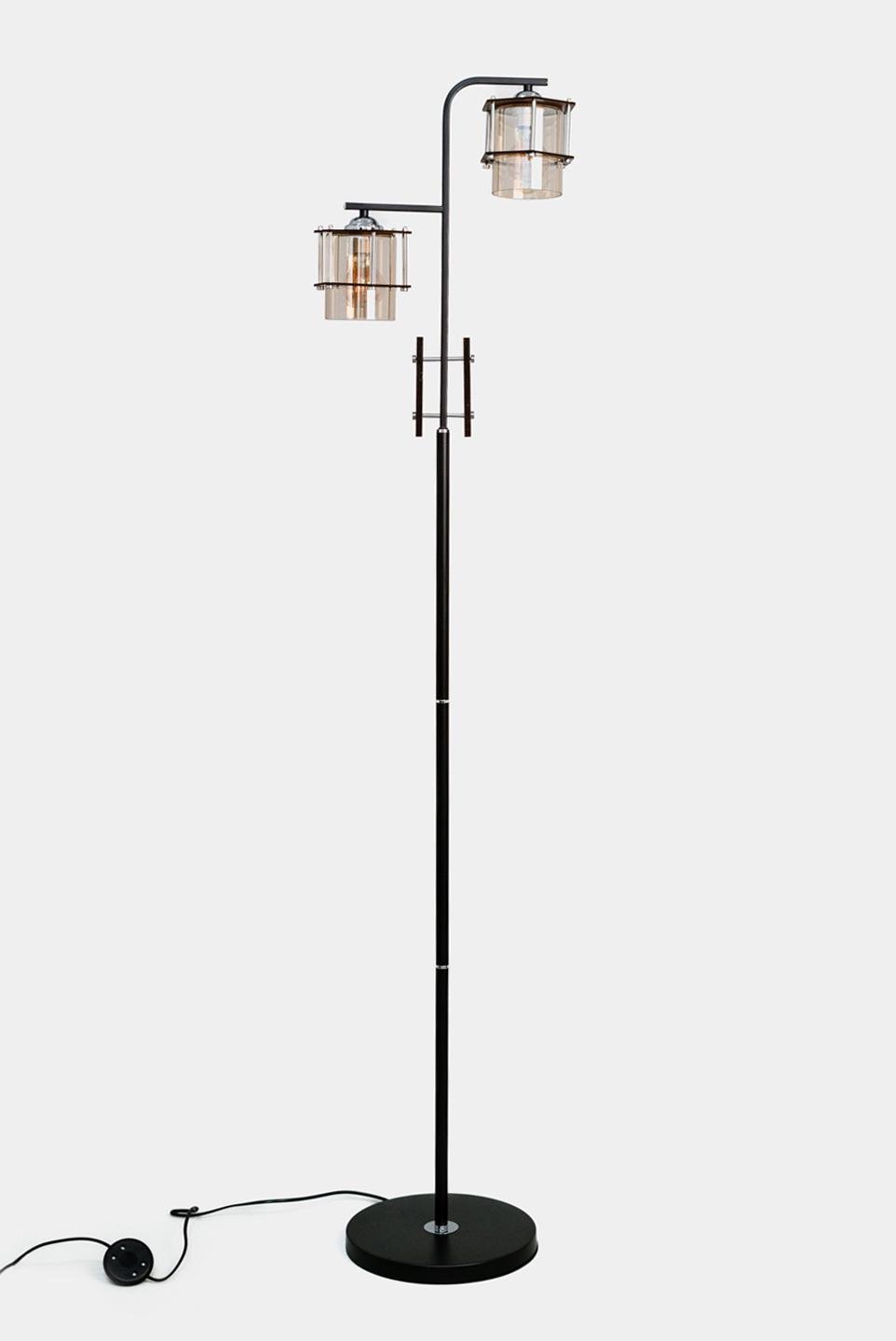 Торшер LK-731F/2 E27 BK+CH (25-433)