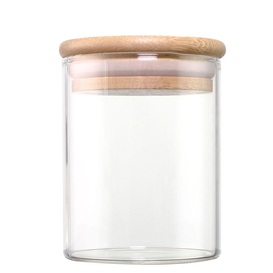 Контейнер стеклянный Orbita с бамбуковой крышкой 0,3л 6,5x10 см