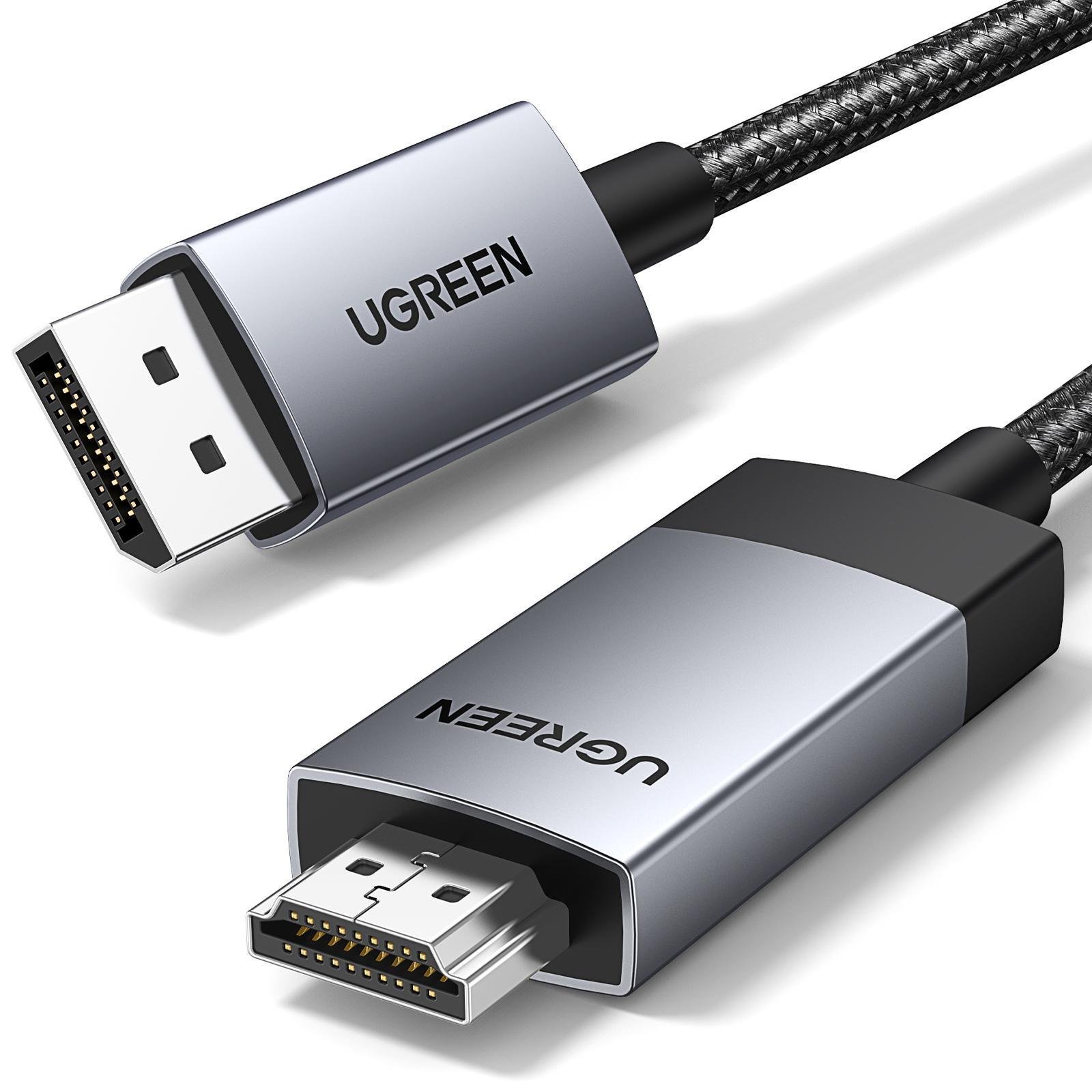 Кабель-перехідник DisplayPort на HDMI UGREEN DP119 4K 1 м Чорний (15773)