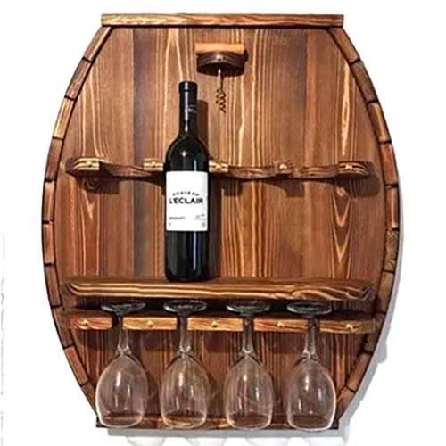 Полка для вина настенная из дерева Росоки Макоре (ПНК-026426)