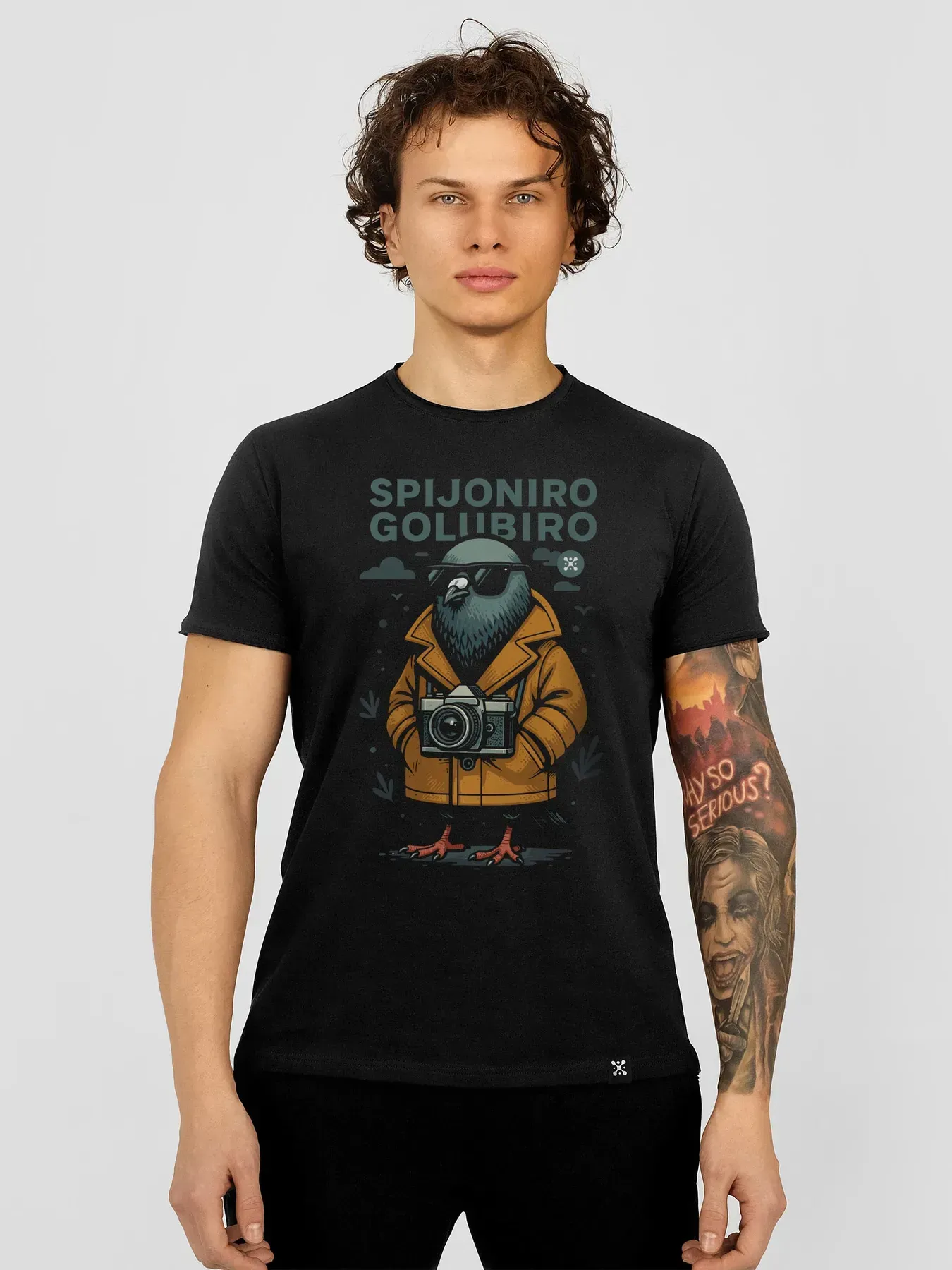 Футболка мужская Spijoniro Golubiro S Черный (26962483)