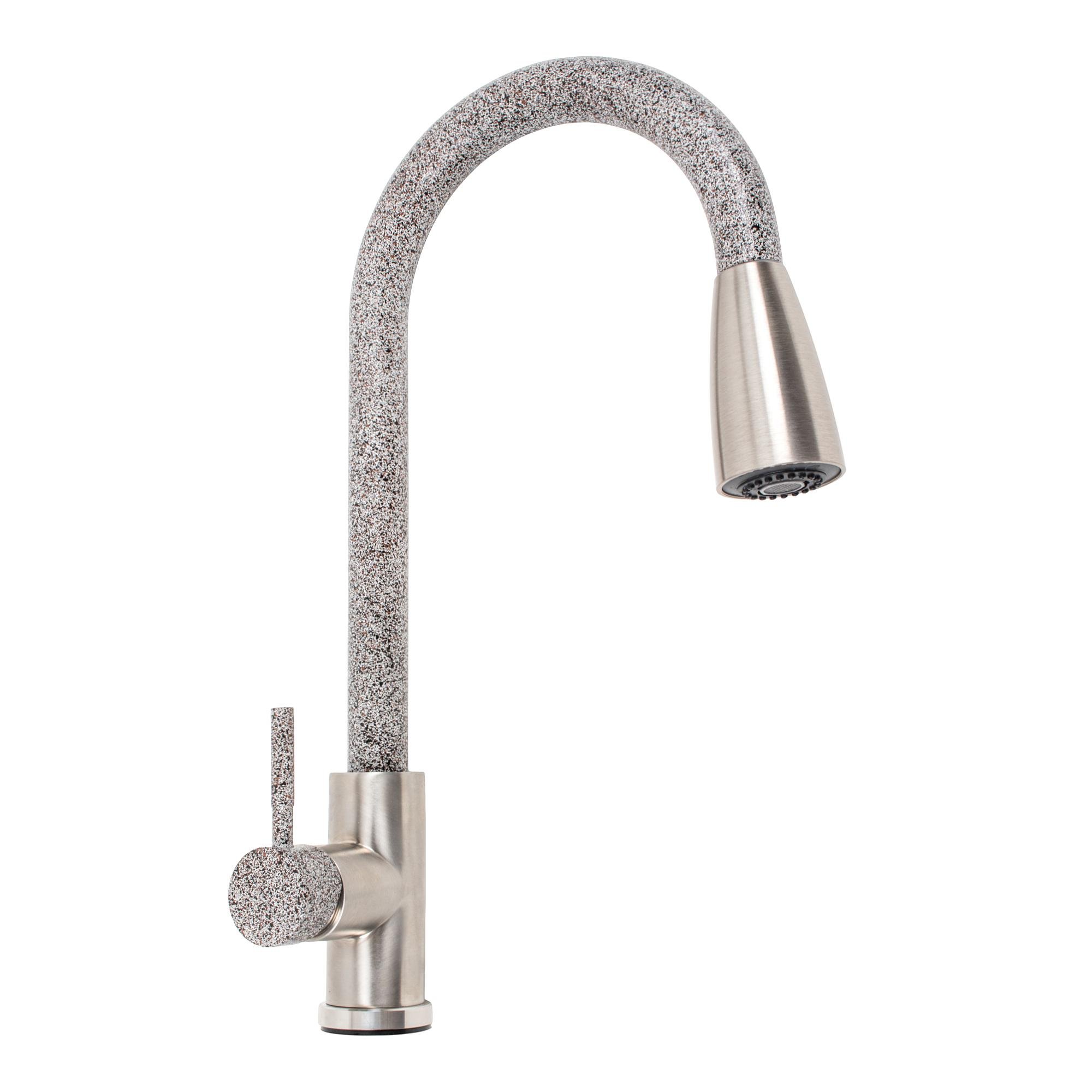 Смеситель для кухни Platinum KT 8203 8614 PLS-A35773 с видвижной лейкой Серый (158530) Смеситель для кухни Platinum KT 8203 8614 PLS-A35773 с видвижной лейкой Серый (158530)