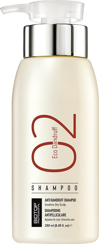 шампунь против перхоти BIOTOP 02 Eco Dandruff Экологический с цинком пиритионом 250 мл (46010)