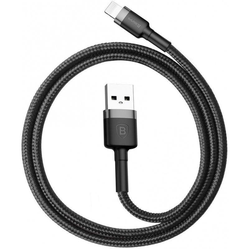 Кабель Baseus CALKLF-AG1 Cafule Cable USB to Lightning 2A 0,5 м Black/Grey