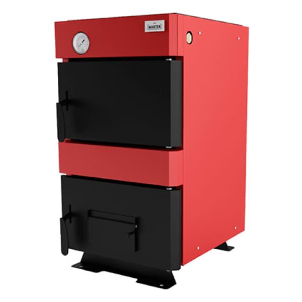 Котел твердотопливный Marten Base MB-12V 12 кВт 120 м2 с ручным управлением с плитой (BON-000002096)