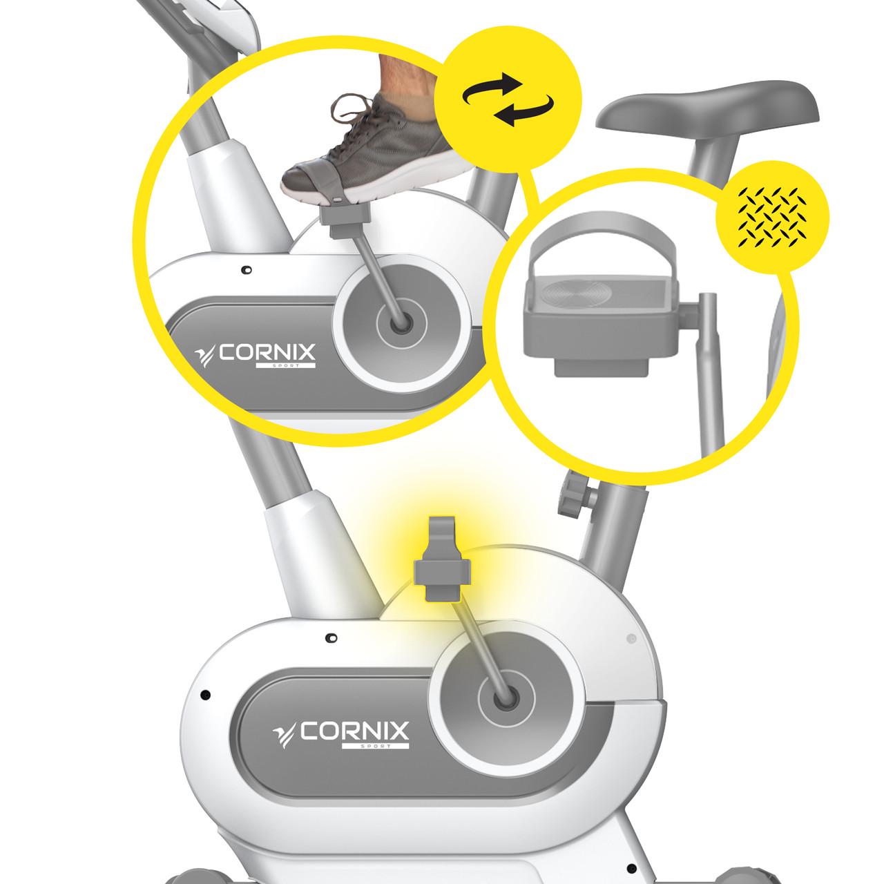 Велотренажер магнитный Cornix Hanna White/Grey (2670212071) - фото 2 Велотренажер магнитный Cornix Hanna White/Grey (2670212071) - фото 2