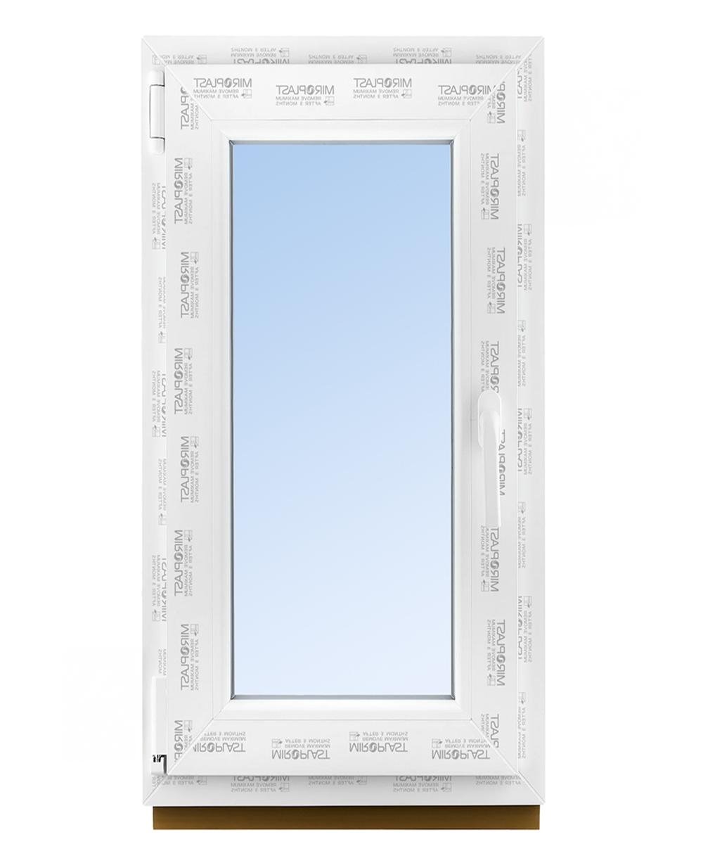 Вікно металопластикове поворотно-відкідне WDS Miroplast з двокамерним склопакетом три скла та енергозбереженням 550х1100 мм (4-8-4-12-4І)