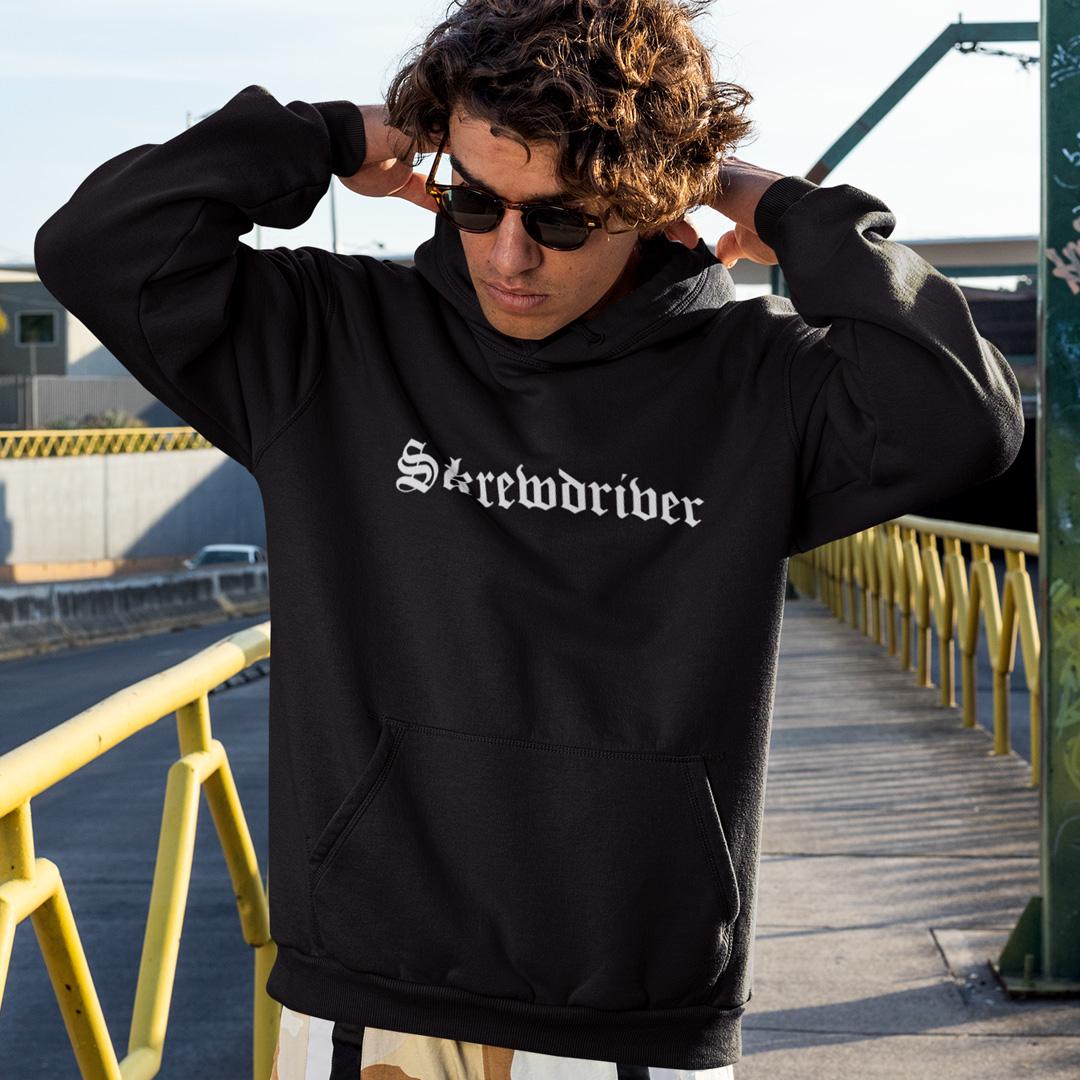 まるぅー　A7 TRINITY STITCH HOODIE XLサイズ ᐉ Худі флісовий унісекс Skrewdriver Logo 2XL Чорний (0000014686
