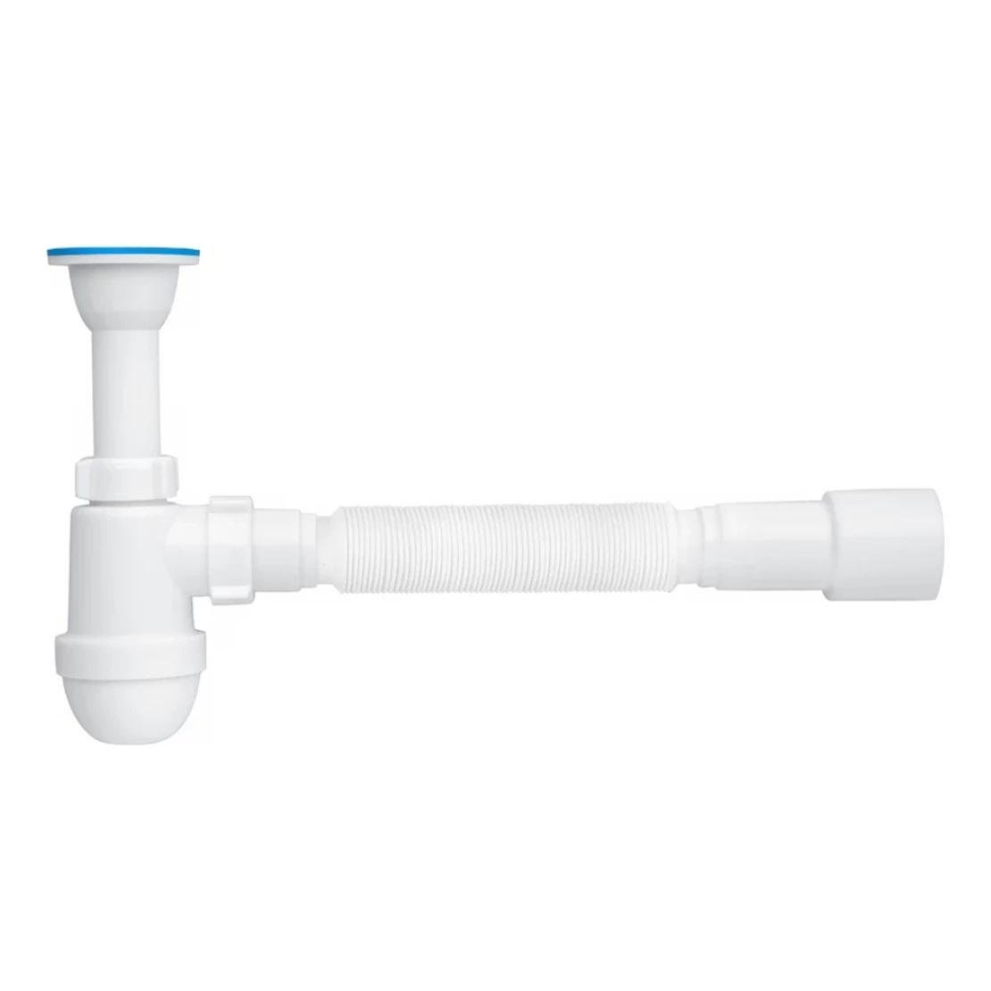 Сифон для раковины Ani Plast С0515EU с литым выпуском 70 мм с гибкой трубой 40х40/50 мм (CV017089)