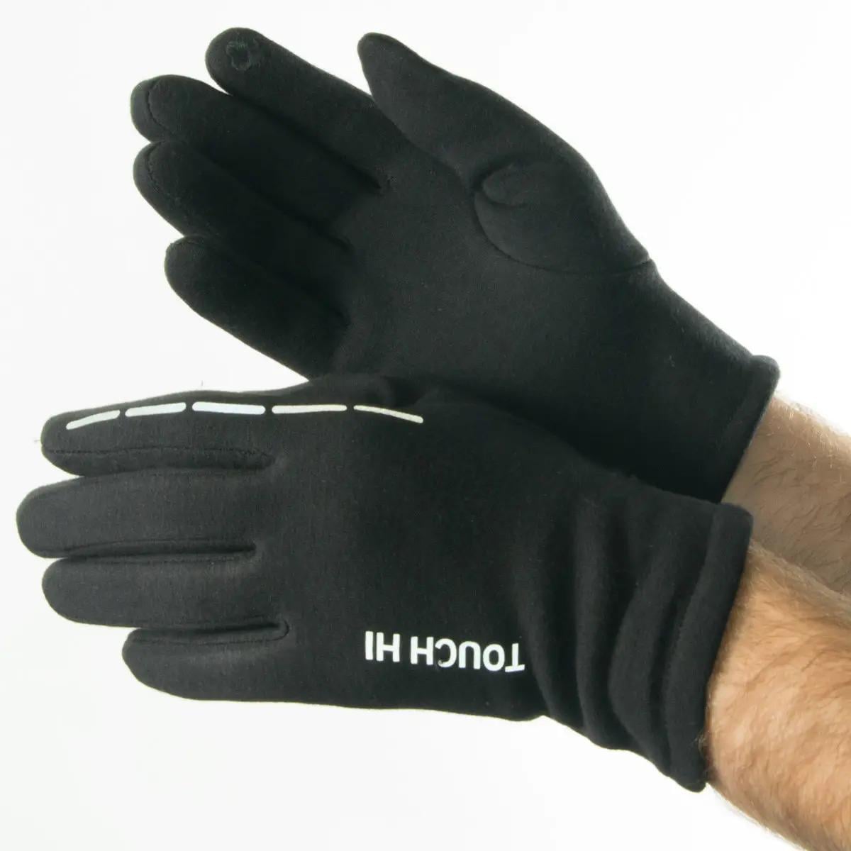 Перчатки мужские трикотажные на плюше L (№19-22-1/2)