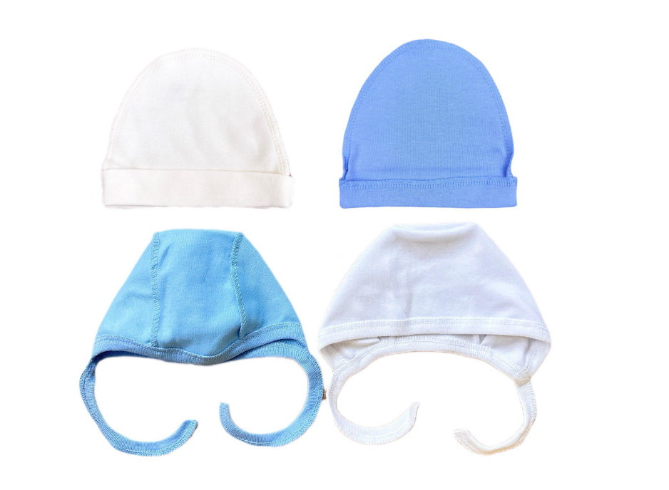 Шапочки-чепчики RoyalBaby 0-3 мес 4 шт. (460-502)