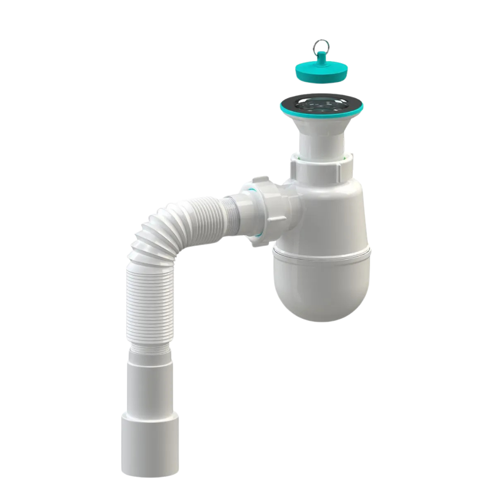 Сифон Кухня-Еліт SoloPlast К1310 пластиковий з посиленим відводом (2517915078)