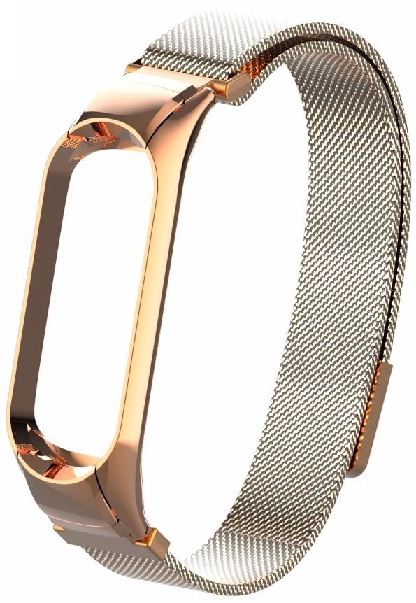 Ремінець Міланська петля Milano Mesh Mi Band 4/3 Rose Gold (09209-27)