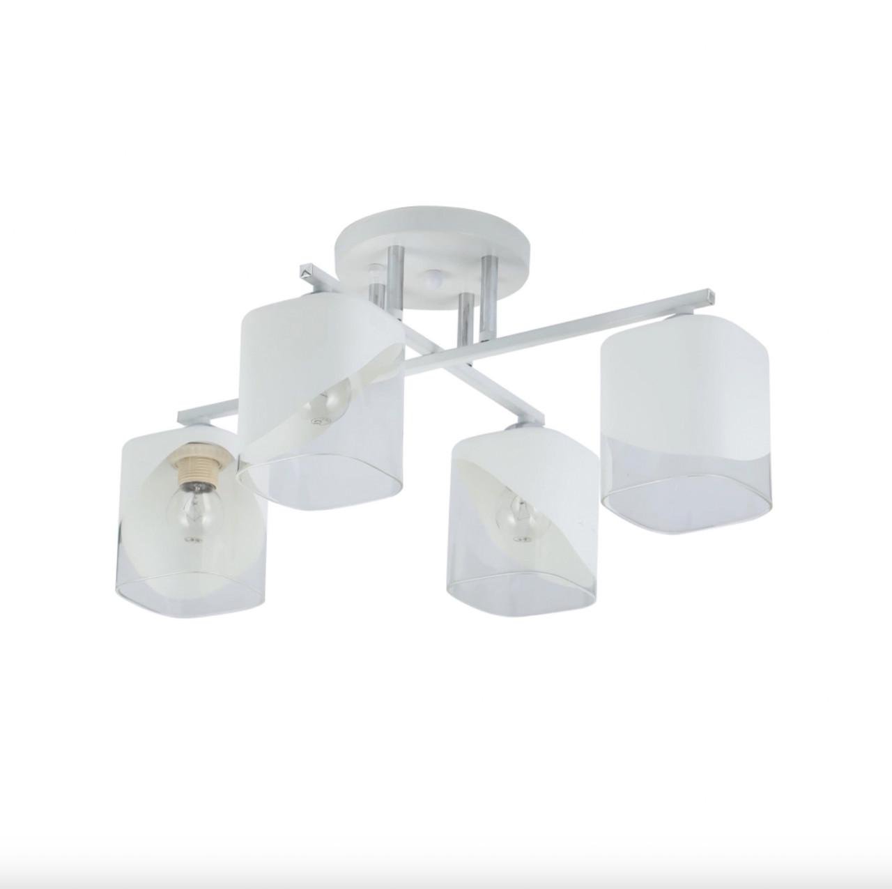 Люстра стельова Sirius G 07245//4 Matte White+CR хромована (31424572)