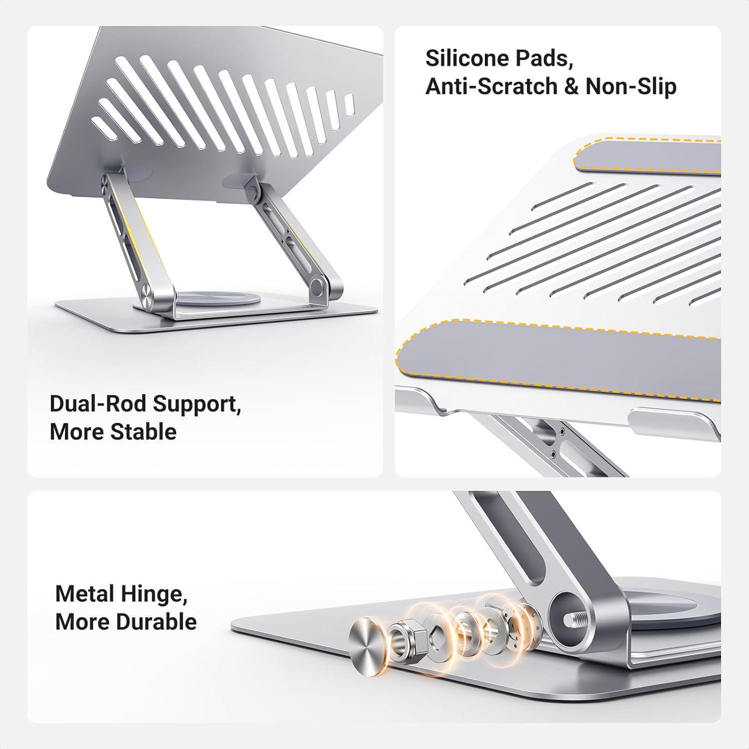 Підставка для ноутбуків UGREEN до 17.3" 360° алюмінієва Сірий (45418) - фото 2
