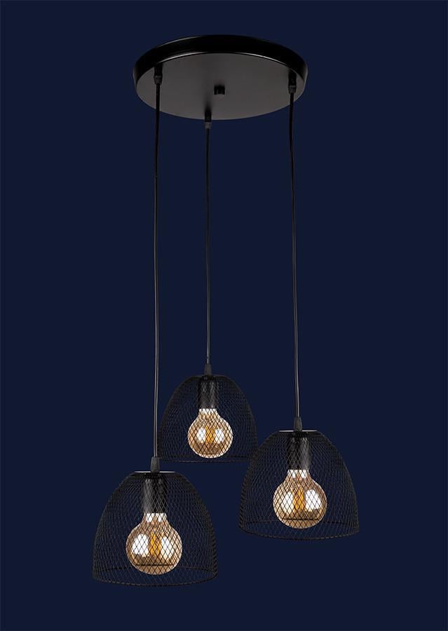 Підвісний світильник Levistella 907013F-3 300 із металевими фігурними плафонами Чорний (1887929460) - фото 2