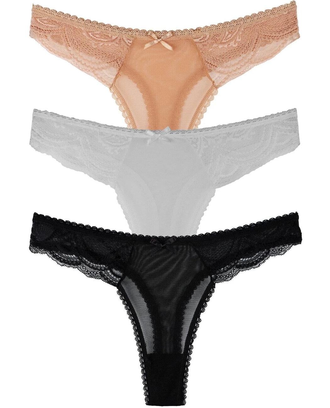 Набор трусиков-стрингов женских Sensu KTS2056 3 шт. L Разноцветный (8682740046153)