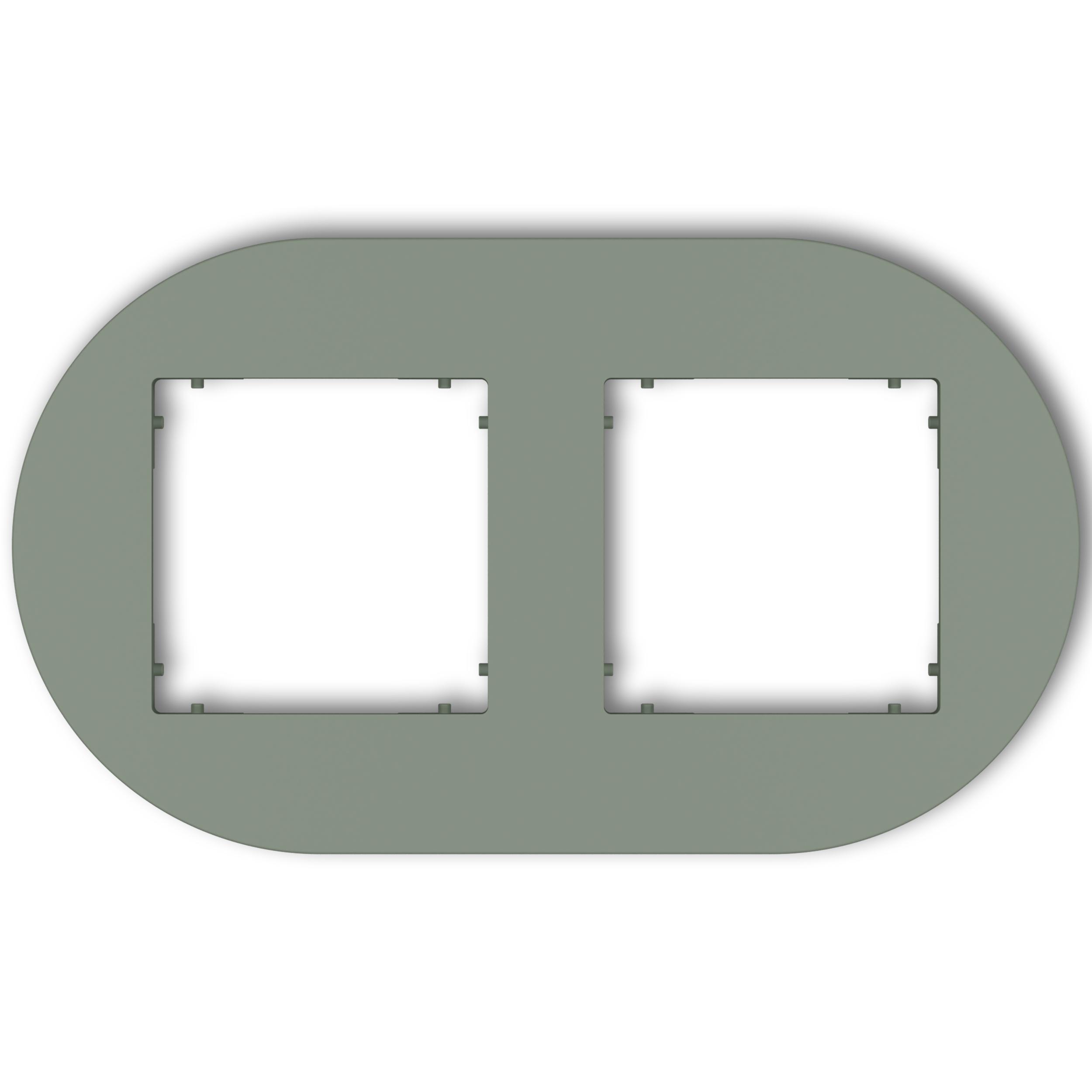 Рамка двойная универсальная круглая Karlik Mini Шалфей (61MRTO-2)