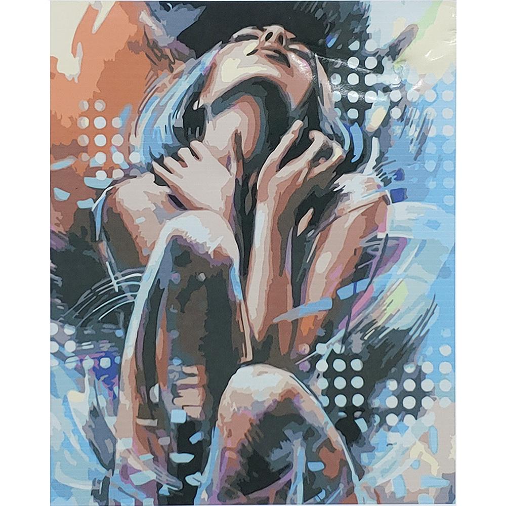 Картина по номерам Strateg Премиум Девушка в трансе 40x50 см (SY6817)