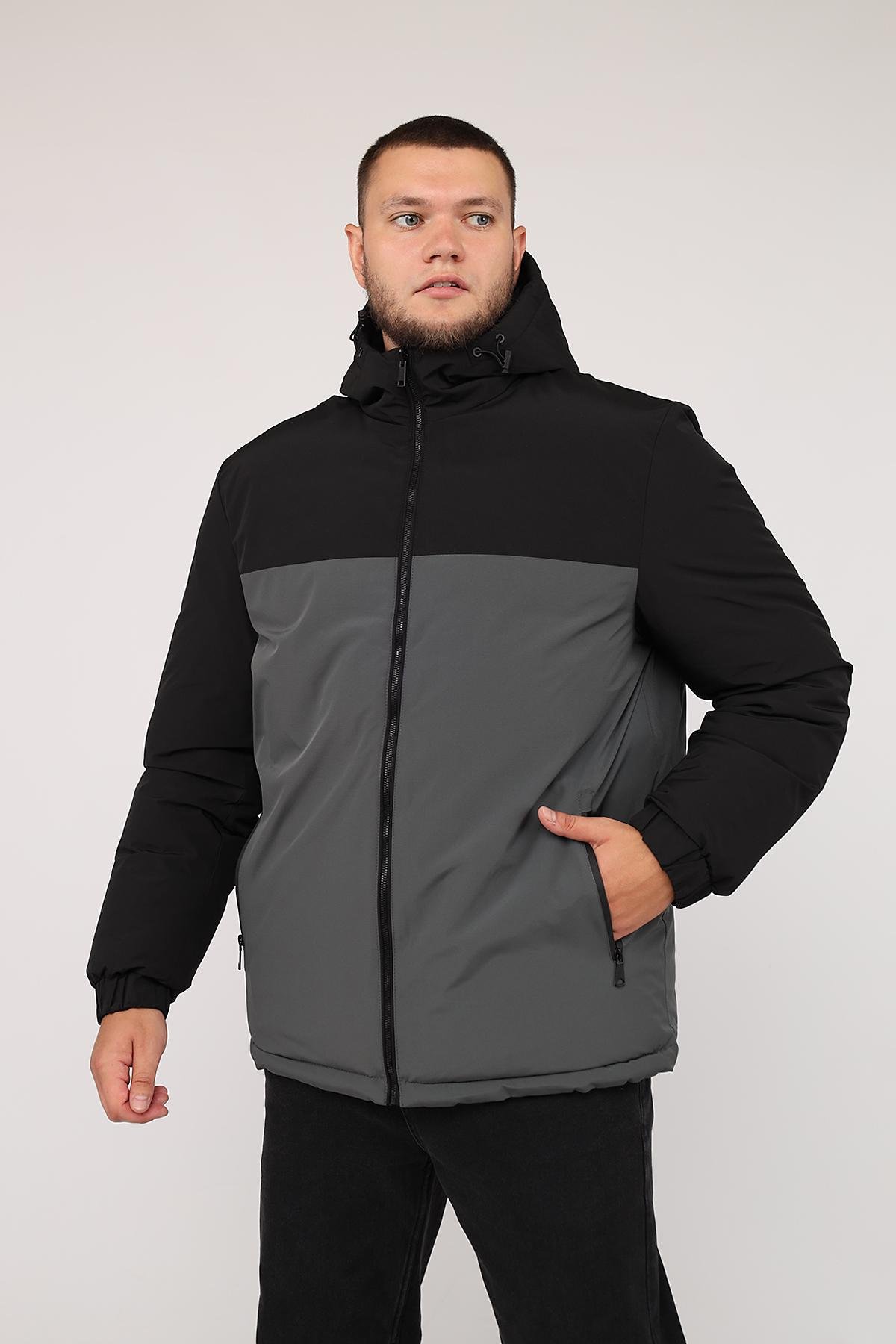 Куртка мужская двусторонняя ЦБ-00276127 р. 54 Темно-Серый (28422205) - фото 4 Куртка мужская двусторонняя ЦБ-00276127 р. 54 Темно-Серый (28422205) - фото 4