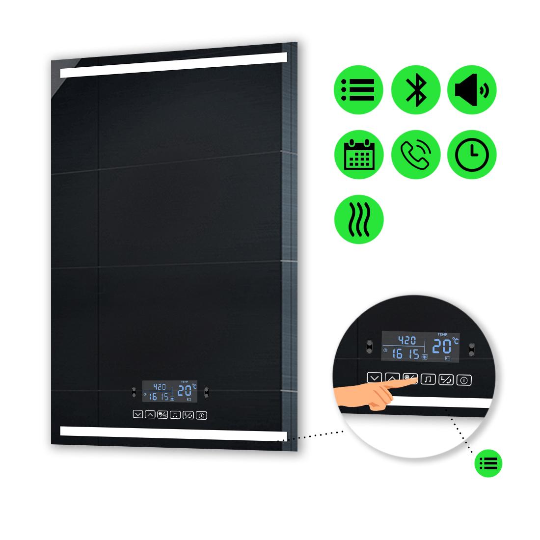 Зеркало с LED подсветкой Adelita с Smart-блоком и подогревом 120x80 см (Adelitag215)