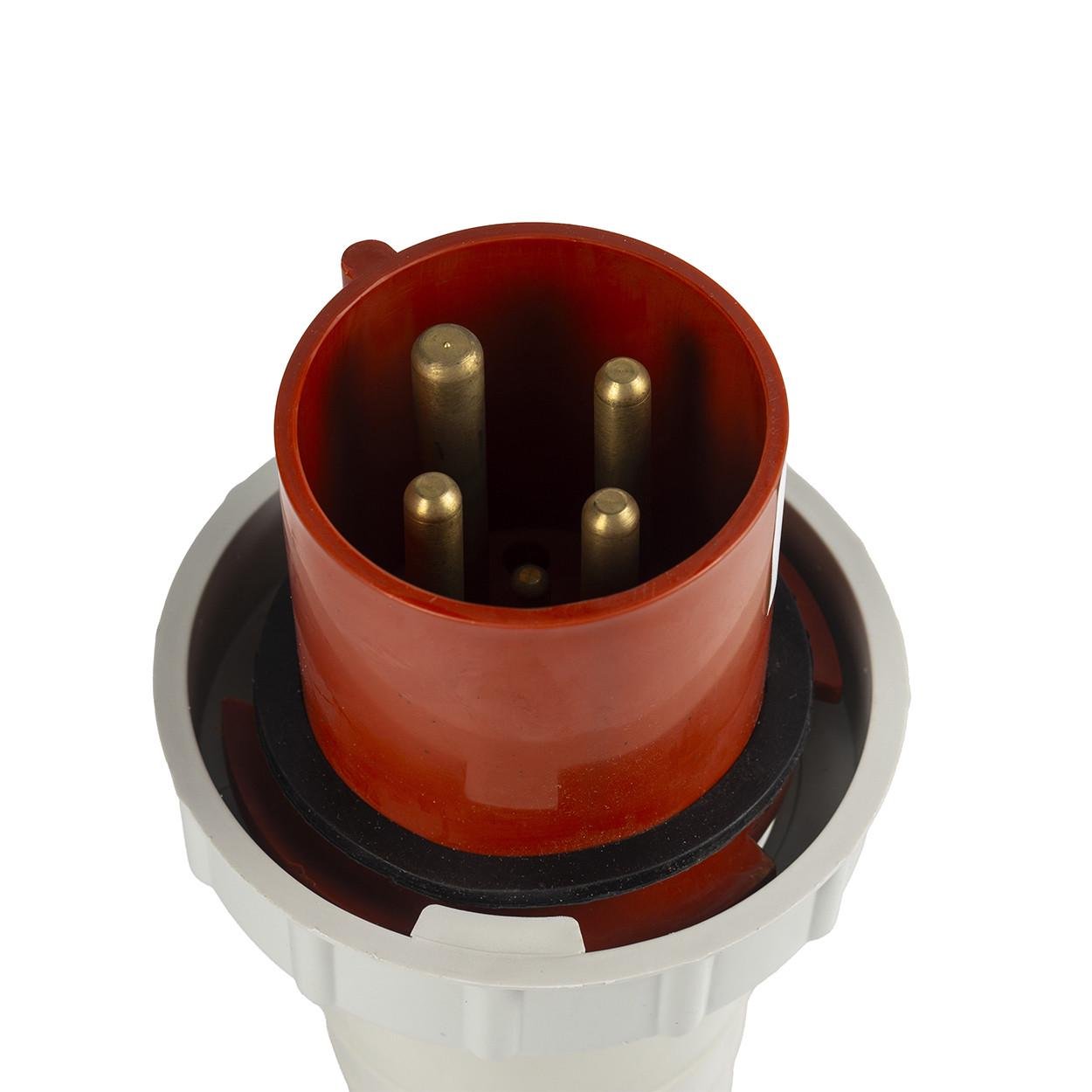 Силовая вилка водонепроницаемая TESLA 63А 380В 4р (151) - фото 4 Силовая вилка водонепроницаемая TESLA 63А 380В 4р (151) - фото 4