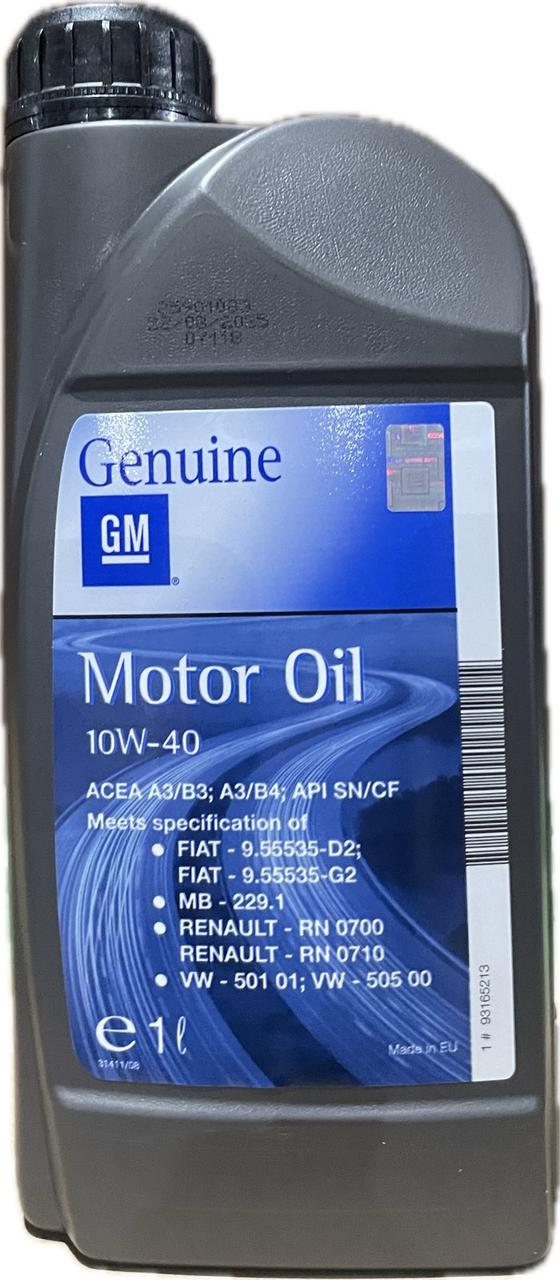 Моторное масло GM Motor Oil 10W-40 1 л (93165213)