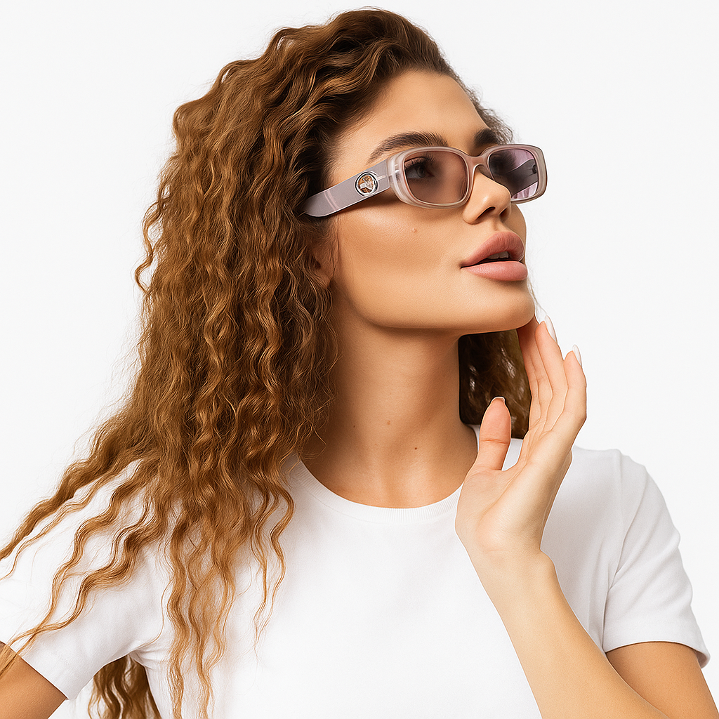 Окуляри тоновані жіночі для зору з градієнтом/для дали та читання в плюсах та мінусах +0.5 Бежевий (0053)