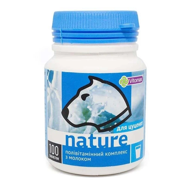 Полівітамінний комплекс для цуценят Vitomax Nature із молоком 100 шт. (1872627947)