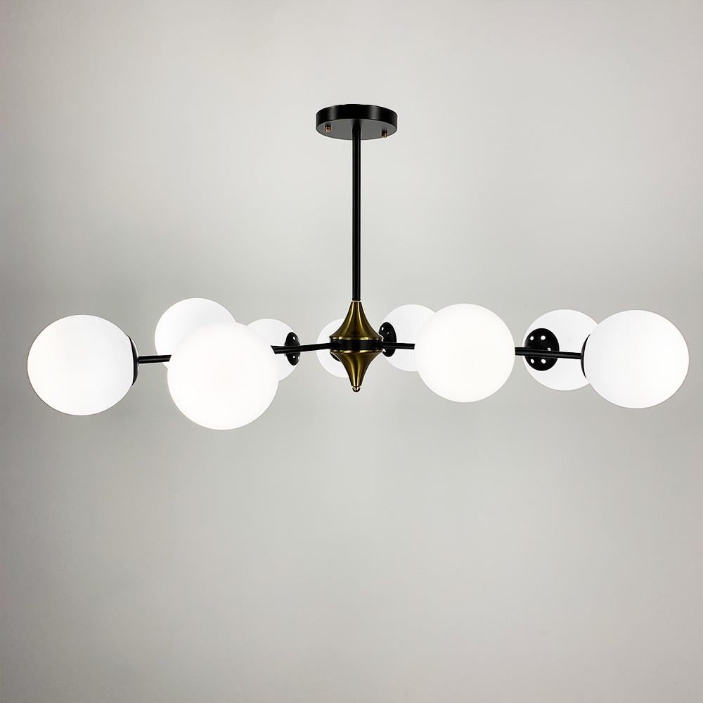 Люстра із поворотними гілочками на 9 білих плафонів Ø 150 см Чорний (K 21/9 BK+WT) - фото 2 Люстра із поворотними гілочками на 9 білих плафонів Ø 150 см Чорний (K 21/9 BK+WT) - фото 2