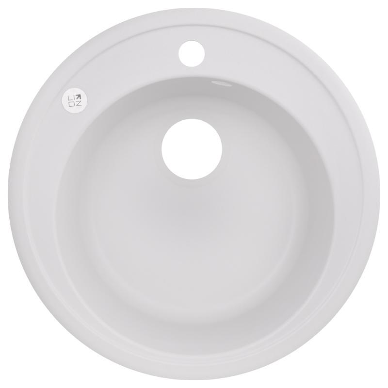 Кухонна мийка Lidz D510/200 WHI-01 LIDZWHI01D510200 Білий (80520)