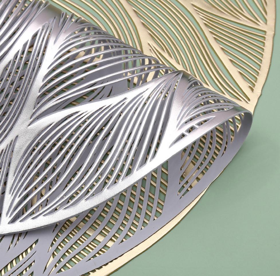 Салфетка сервировочная круглая 38 см Серебристый (5469) - фото 4 Салфетка сервировочная круглая 38 см Серебристый (5469) - фото 4