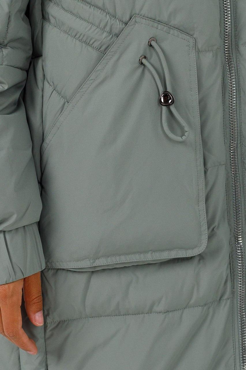 Куртка-пуховик жіноча р. 54 Фісташковий (3507c/54) - фото 4