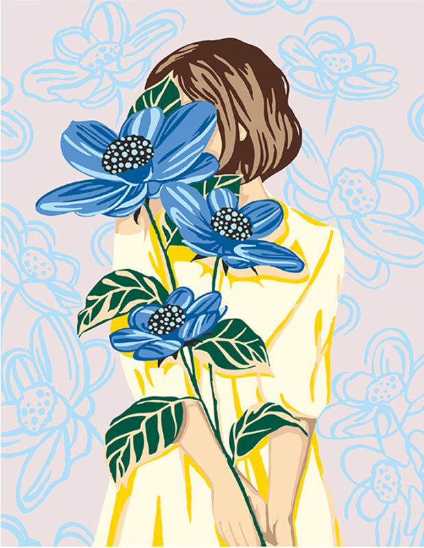 Картина по номерам Rosa Девушка тайна 35х45 см (N0001344)