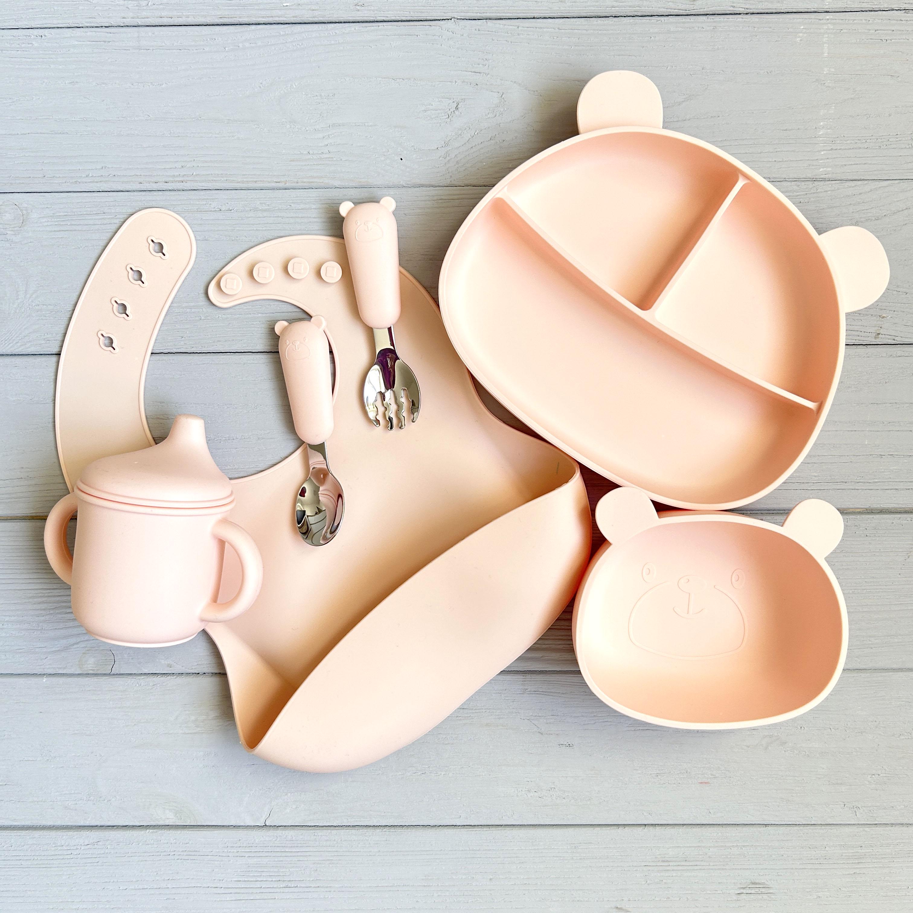 Детская посуда силиконовая Мишка BPR img_e9230 Y4 Розовый (65531) - фото 1 Детская посуда силиконовая Мишка BPR img_e9230 Y4 Розовый (65531) - фото 1