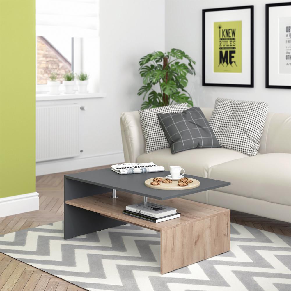 Стол журнальный 90x60 Vicco Amato Антрацит/Дуб - фото 6 Стол журнальный 90x60 Vicco Amato Антрацит/Дуб - фото 6