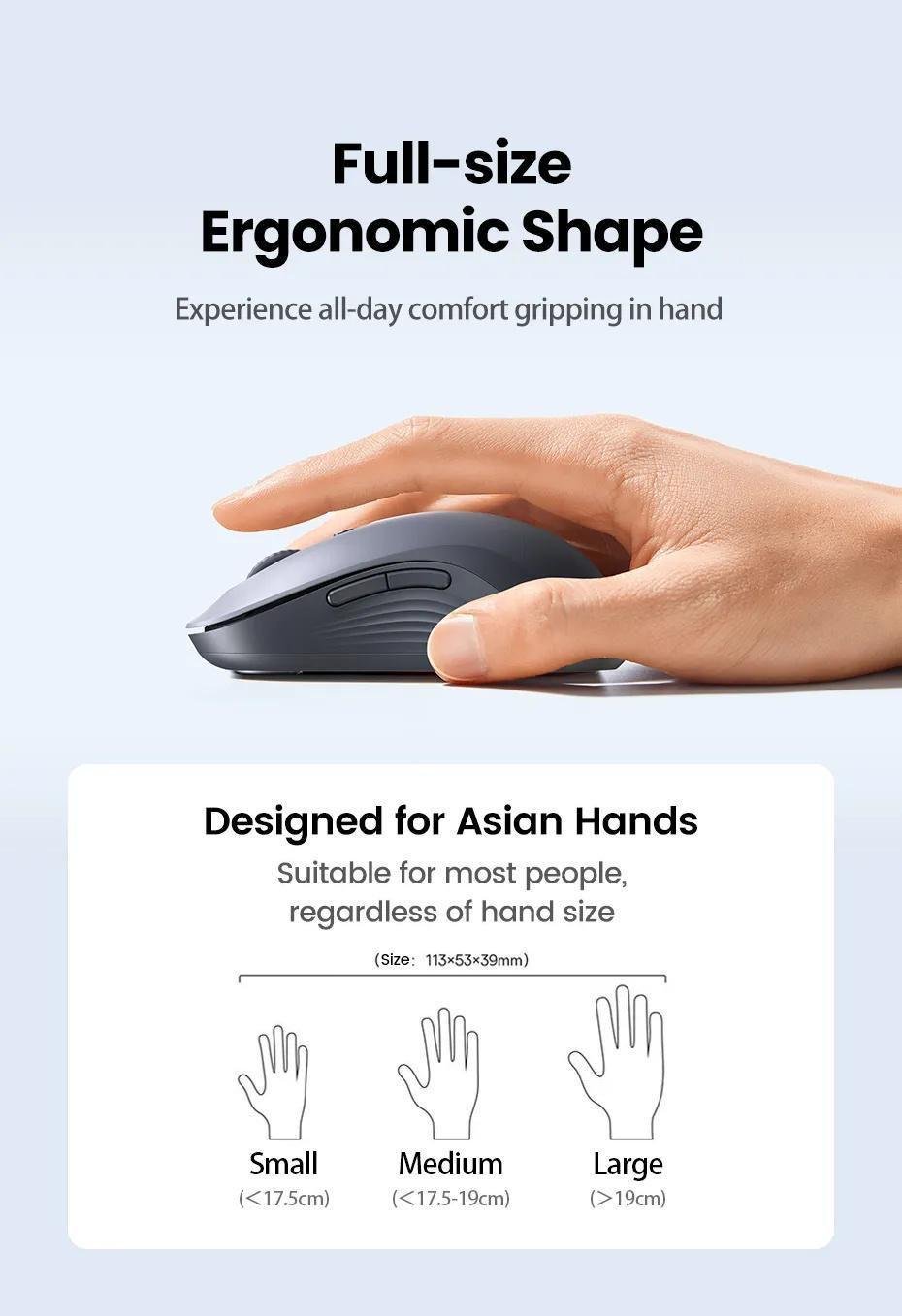 Мышь беспроводная Ugreen 2.4 ГГц 6 кнопок 4000 DPI (35900) - фото 8 Мышь беспроводная Ugreen 2.4 ГГц 6 кнопок 4000 DPI (35900) - фото 8