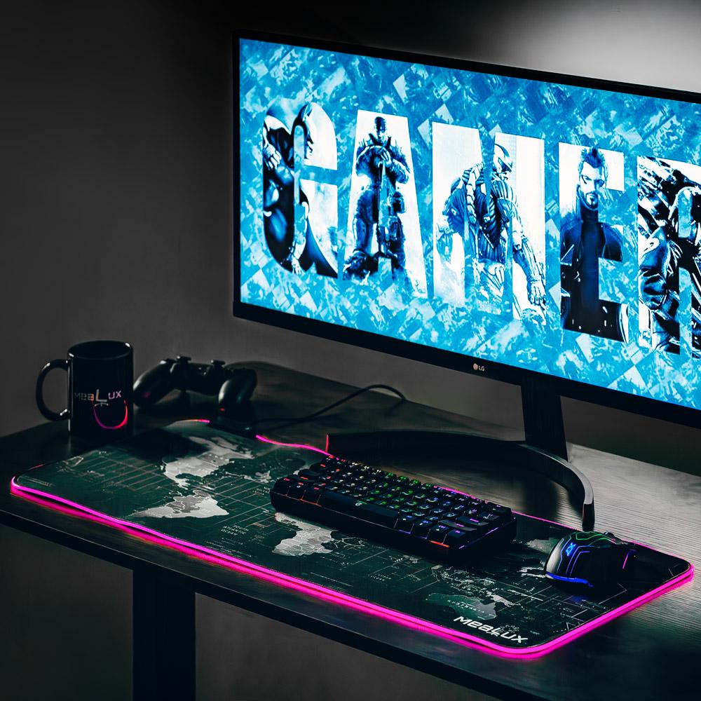 Килимок для миші Mealux RGB V02 з підсвіткою ігровий 800x300x4 мм Black - фото 2 Килимок для миші Mealux RGB V02 з підсвіткою ігровий 800x300x4 мм Black - фото 2