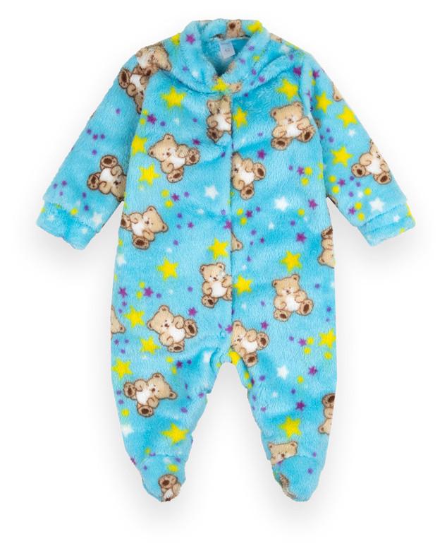 Комбинезон детский велсофт для мальчика Gabbi KB-21-42-3 74 см Бирюзовый (13390)