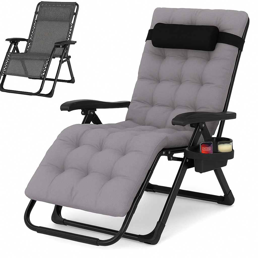 Шезлонг-кресло с матрасом и подстаканником Homart ZGC-009 усиленный 150 кг (9867) - фото 9 Шезлонг-кресло с матрасом и подстаканником Homart ZGC-009 усиленный 150 кг (9867) - фото 9