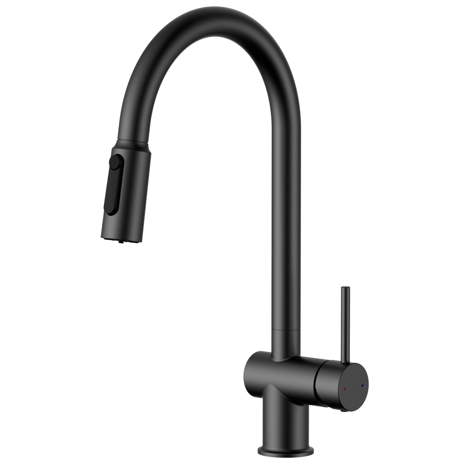 Смеситель для кухни Q-tap Rozcesti QTROZ366BLM45940 на две воды Черный (233671)