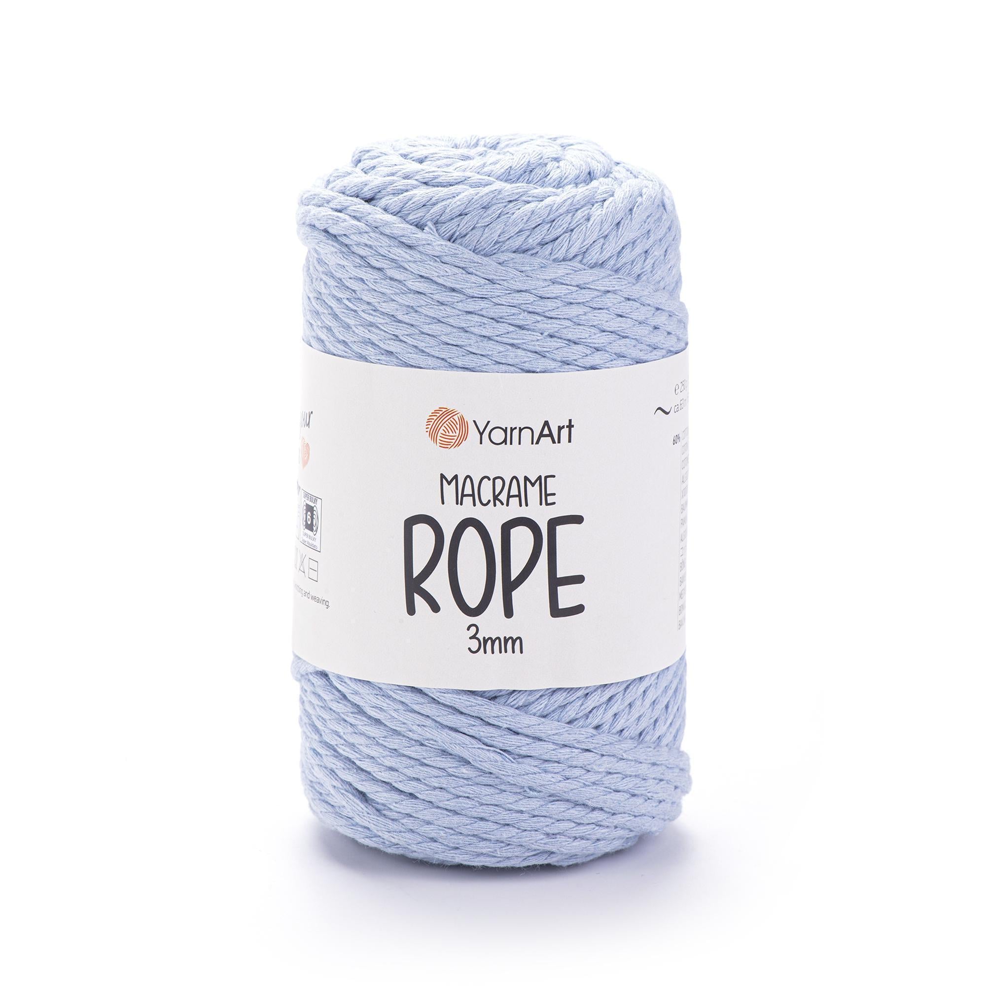 Шнур витый для макраме Macrame rope 3 мм 250 г Голубой №760 (1842289521)