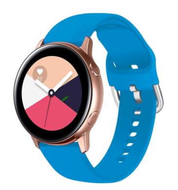 Ремешок силиконовый BeWatch 20мм для Samsung Galaxy Watch 42/3 41 мм/Active/Active 2 Голубой (1012508) - фото 2