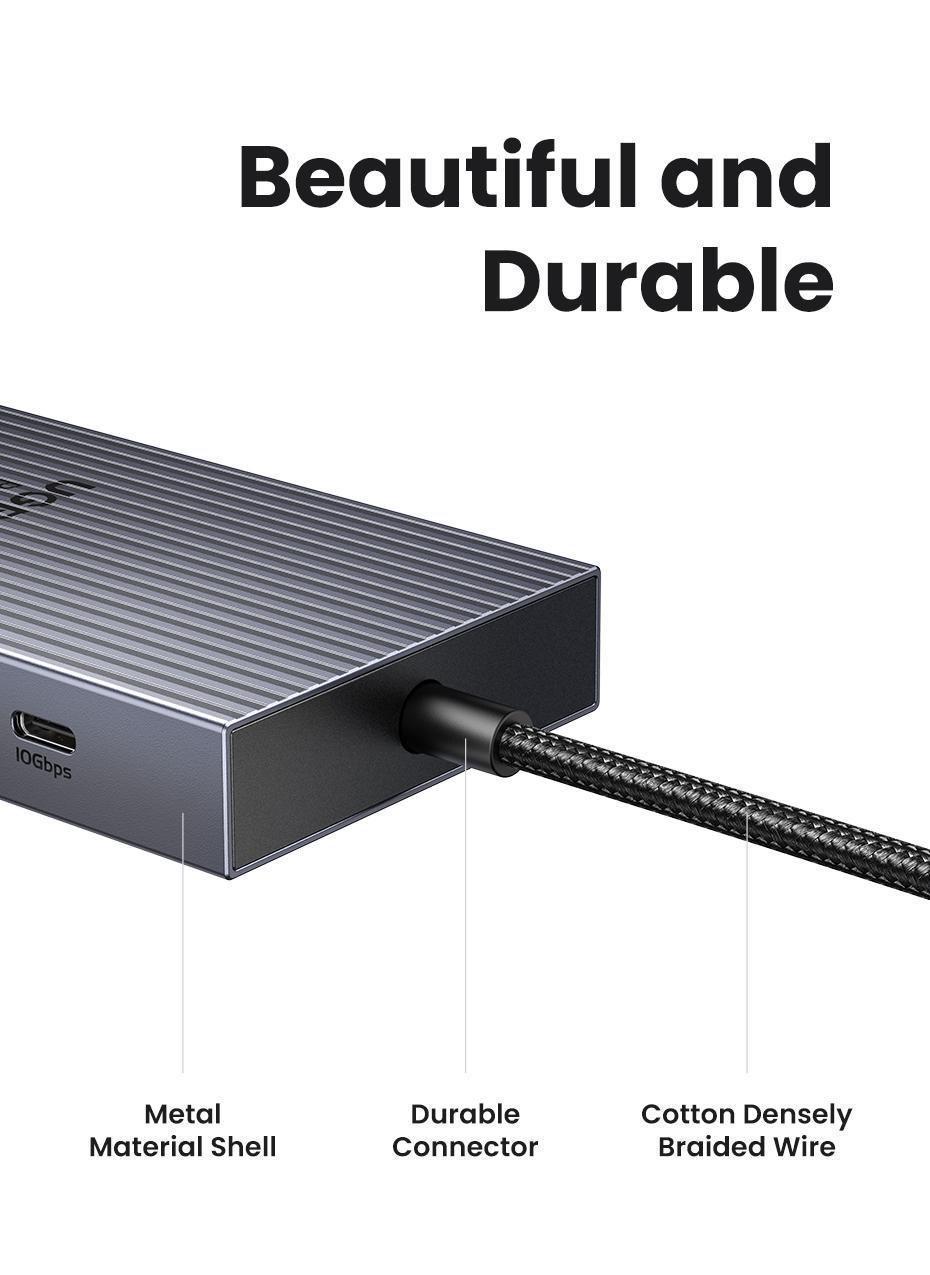 Док-станція USB-C Ugreen 30 100 10 Сірий (45366) - фото 17 Док-станція USB-C Ugreen 30 100 10 Сірий (45366) - фото 17