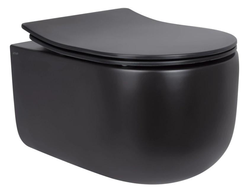 Унитаз подвесной Qtap Taurus Ultra Quiet с сиденьем Slim Duroplast/Soft-close/Quick Release (QT2433084EUQMB)