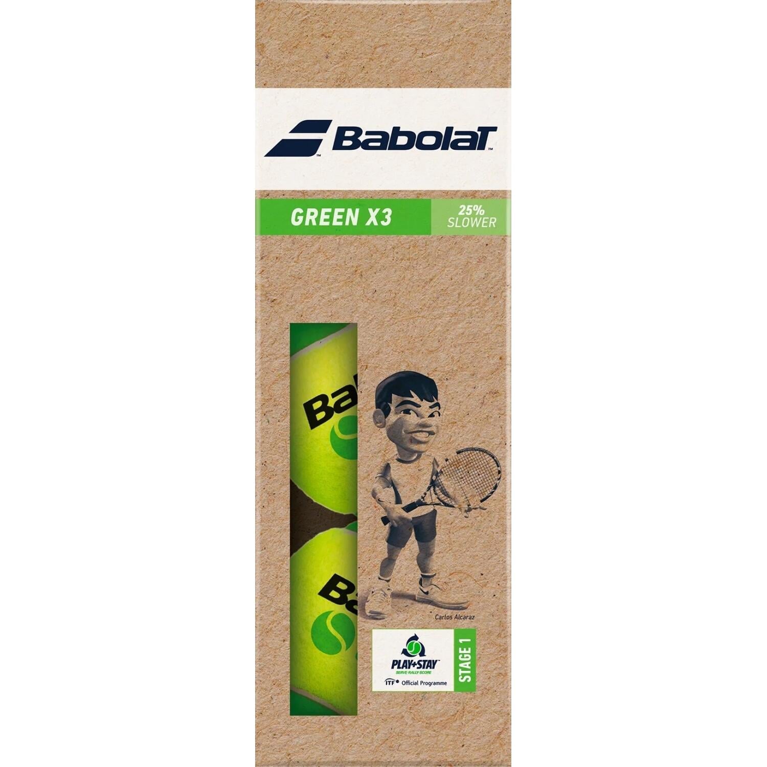 Набор мячей для тенниса Babolat Green 3 шт. Желтый (501106-113)