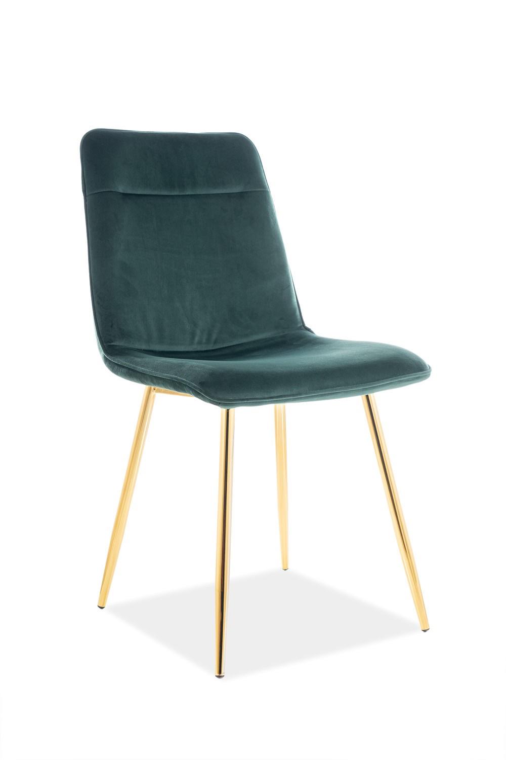 Стул Signal Eros Velvet Зеленый/Золотой
