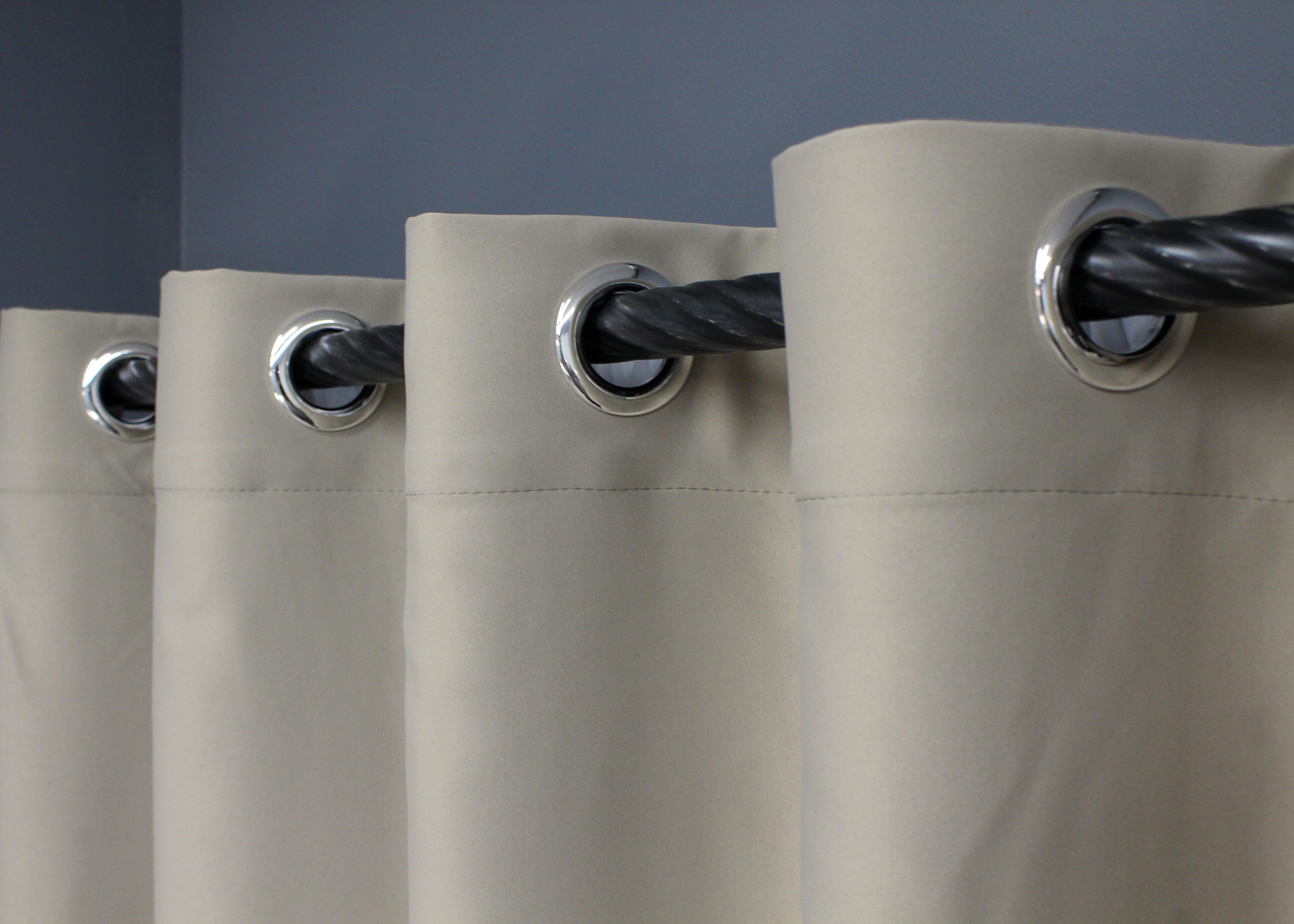 Комплект штор на люверсах VR-Textil Midnight №1672 150х270 см 2 шт. Світло-сірий (37-0220) - фото 6