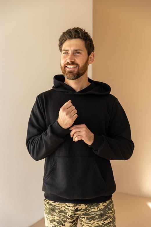 Худи мужской GBI Петля хлопковий S Черный (13343-м)